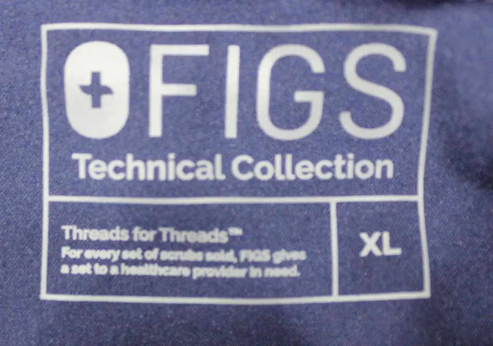 FIGS Technical Collection Cargo Pants Mens XL Blue Scrub Elastic Waist
